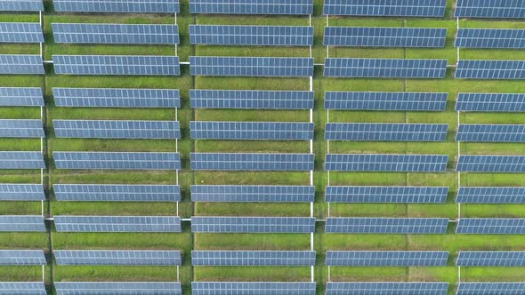 Aerial View of Solar Energy Panels Solar Panels Solar Power Plants