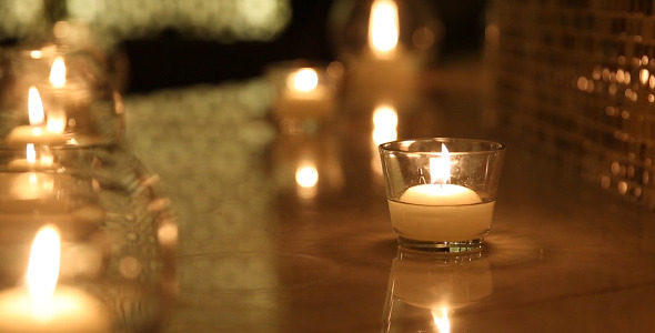 Candle Light in a Wedding Setup