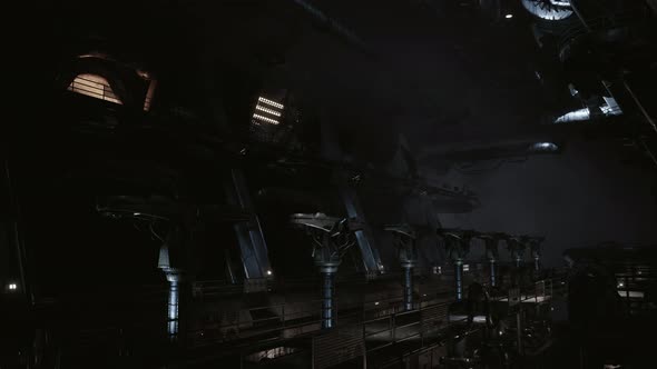 Interior of Big Spaceship Hangar alt