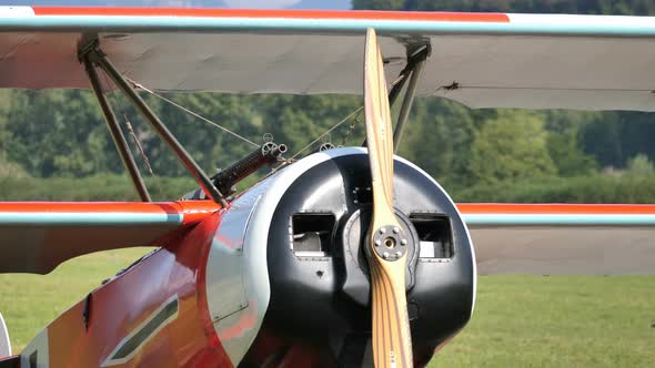 Red Fokker Dr. I Airplane of the Red Baron Ace of the First Wold War