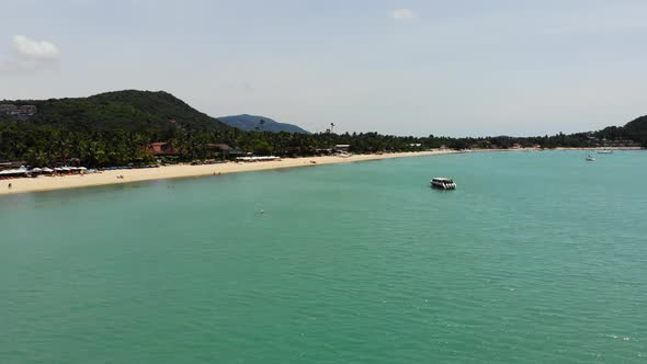 Beautiful high view of nature with sea ocean