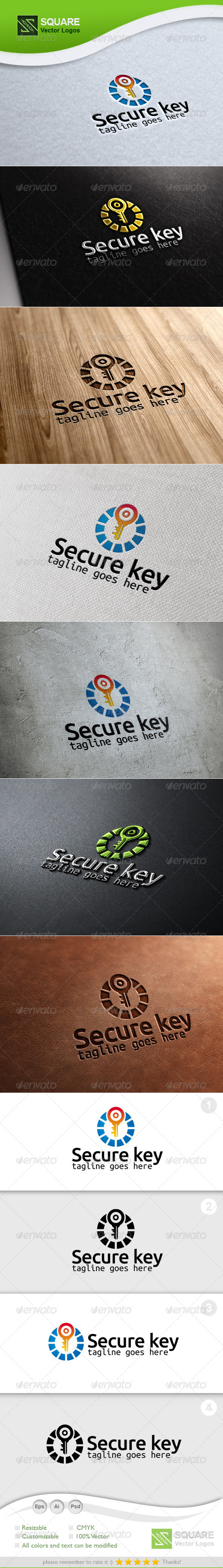 Secure Key Vector Logo Template
