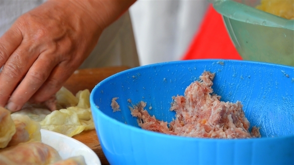 Preparing Cabbage With Meat