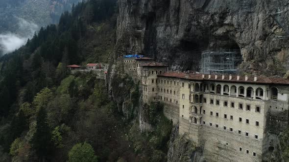 Sumela Monastery Turkey Aerial View