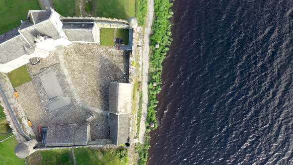 Aerial View of Parke's Castle in County Leitrim Ireland