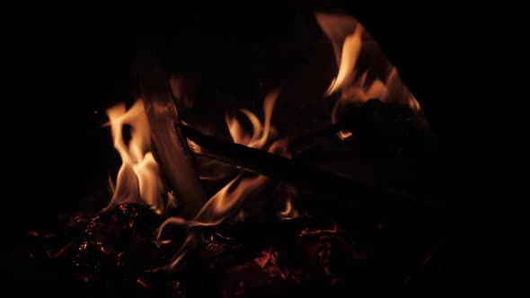 Poking Fire In Pizza Oven