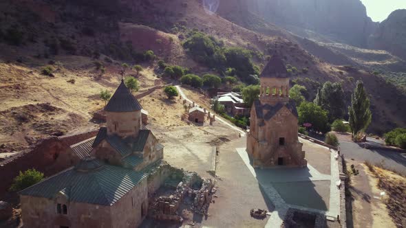 Noravank Monastery, Armenia. 4K Aerial