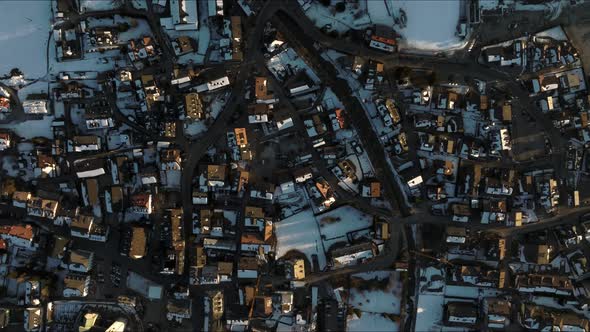 Aerial View of the Alpine Town of San Candido in Italy