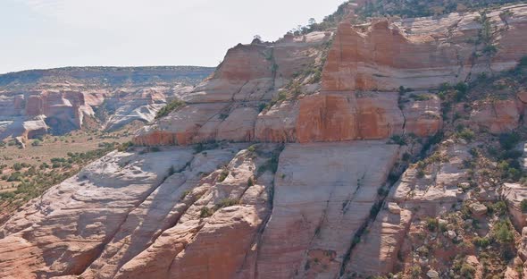 Aerial view at cathedral rock in Sedona Mountains in Arizona