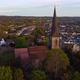Aerial Drone View of a Church and Spire in a Typical English Town - VideoHive Item for Sale