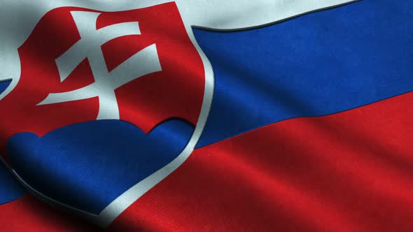 Highly Detailed Flag Of Slovakia