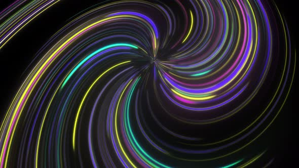 Abstract Twirl Coloured Neon Lines