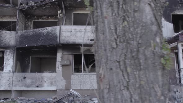 War in Ukraine  Destroyed Building in Borodyanka Bucha District