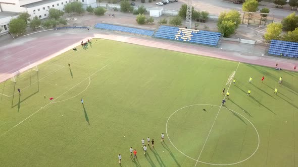 View of the Football Field From a Height