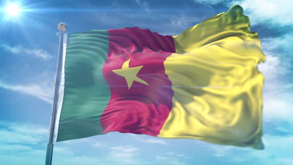4K 3D Cameroon Flag