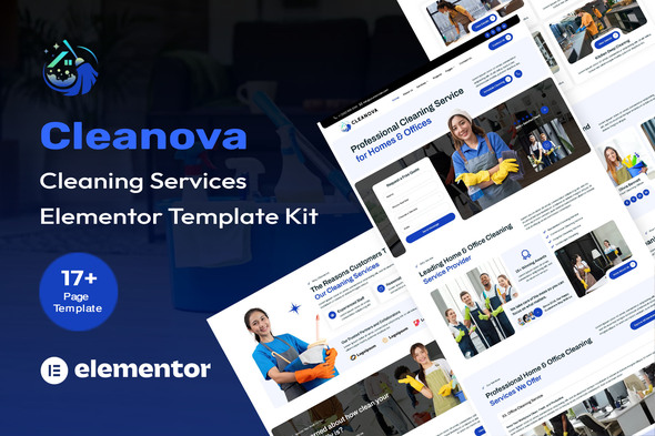 Cleanova - Cleaning Services Elementor Template Kit