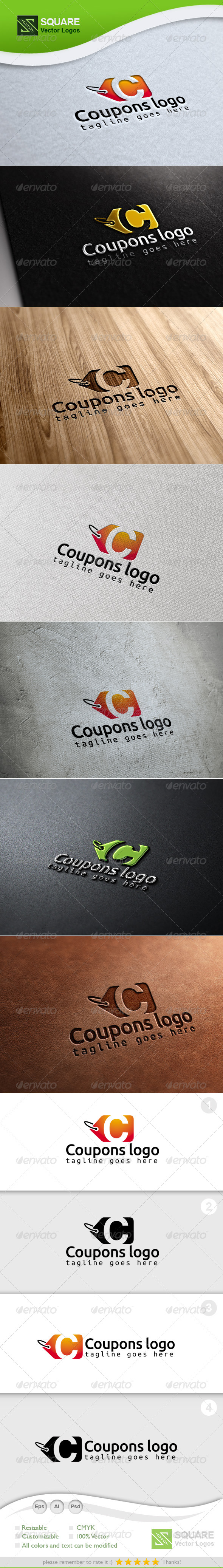 C, Coupon Vector Logo Template