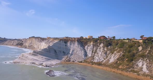 Aerial photo Stair of the Turks in Italian Scala dei Turchi