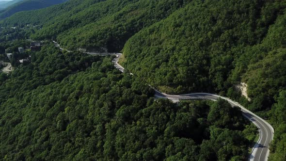 Mountain Winding Zig Zag Road