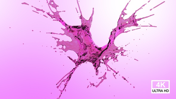 Pink Color Water Drops Splash alt