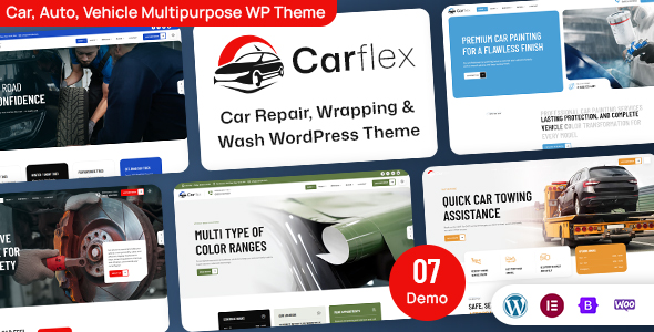 Carflex – Car Repair, Wrapping & Wash WordPress Theme