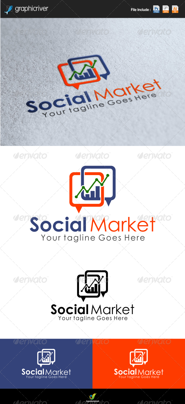 Social Market Logo template