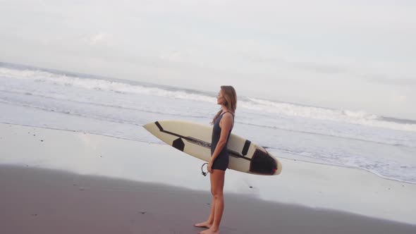 Female Surfer Tilted Shot