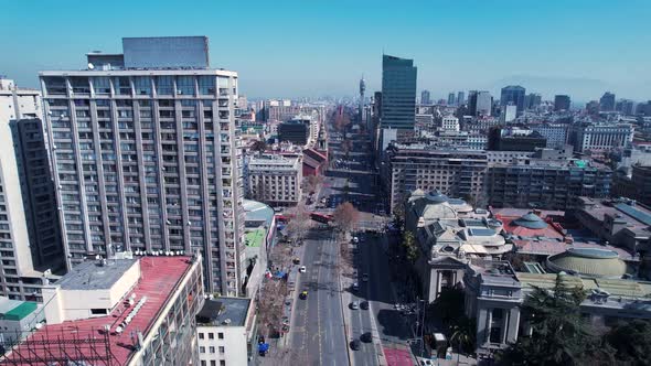 Cityscape of Santiago capital city of Chile South America country. 