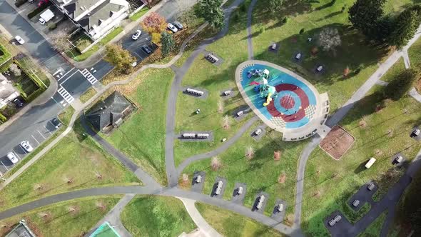 Canada Vancouver British Columbia Burnaby Community Playground Park Aerial