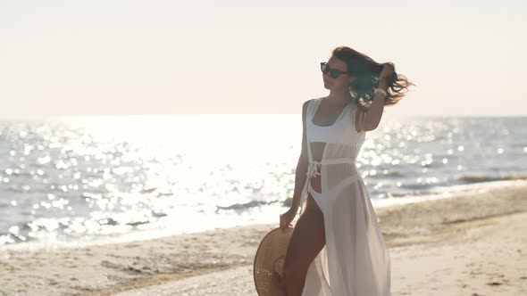 Woman Beach Summer Holiday Vacation Concept