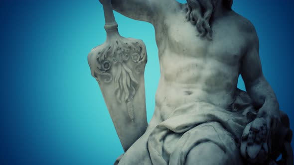 Antique White Marble Statue alt