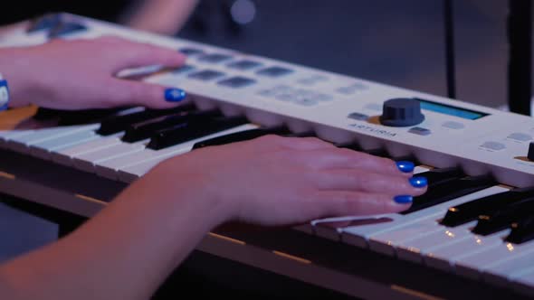 Woman Play On Keys