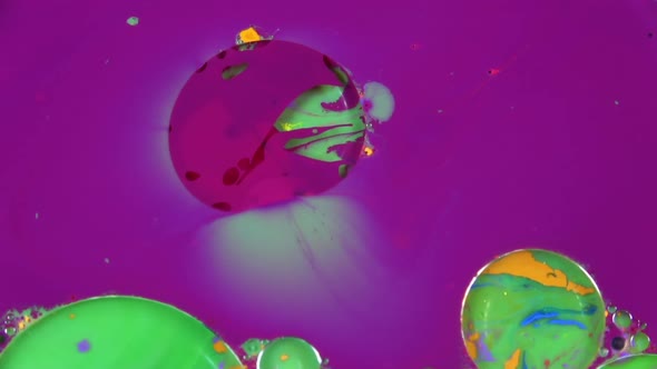 Abstract Colorful Invert Paint Bubbles Galactic Exploding Texture 9