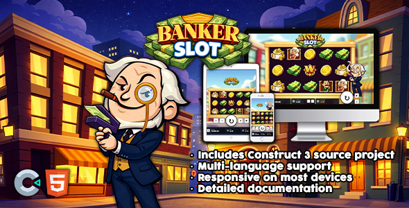 Banker Slot - Construct 3 HTML5 Game Source Code
