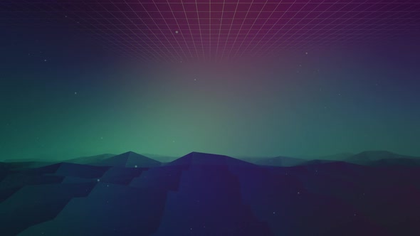 80s Retro Sci-Fi Background 01