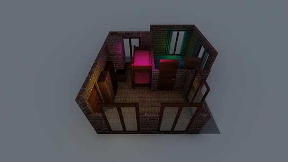 Isometric position of the bedroom