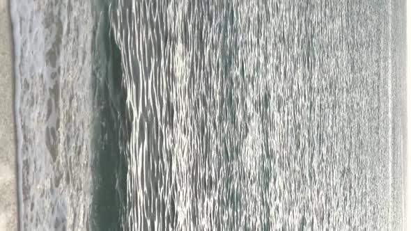 Sea Water Surface Seascape of the Mediterranean Sea Vertical Video