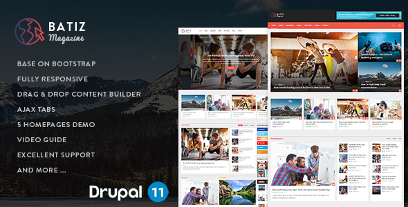 Batiz - Responsive Magazine News Drupal 11.3 Theme