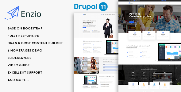 Enzio - Responsive Multipurpose Business Drupal 11.3 Theme