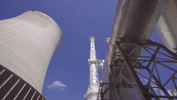 Thermal power plant producing energy with coal.