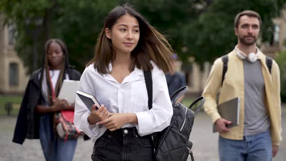 Group of Multiethnic Students Going to Classes