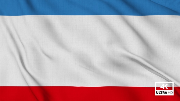 Crimea Flag Waving Slowly Looped