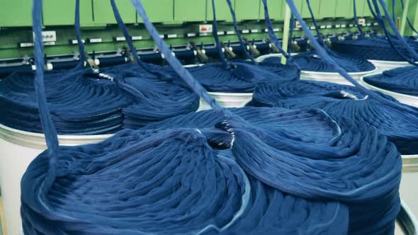 Piles of Cloth Strands are Getting Mechanically Unraveled