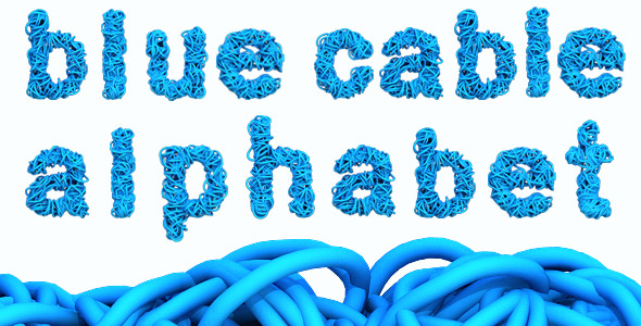 Blue Cable Alphabet Lowercase