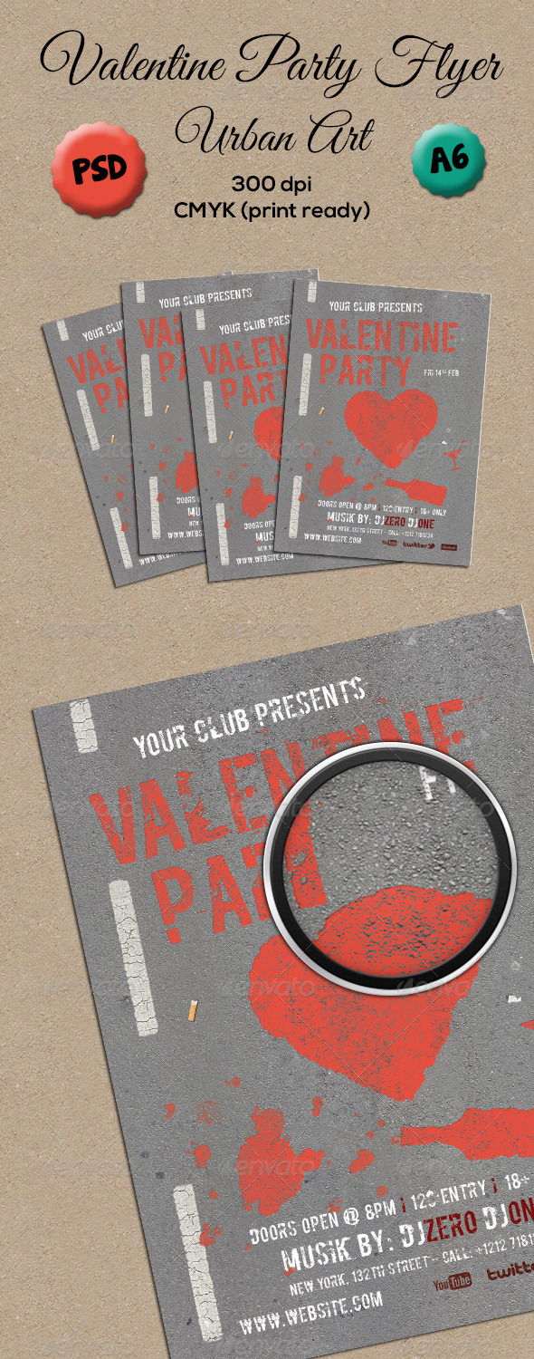 Valentine Party Flyer A6