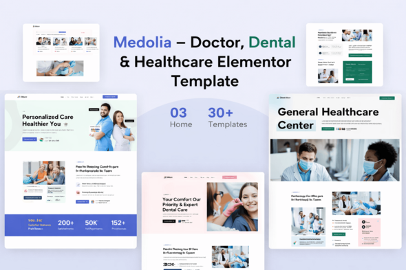 Medolia - Doctor Dental & Healthcare Elementor Template Kit