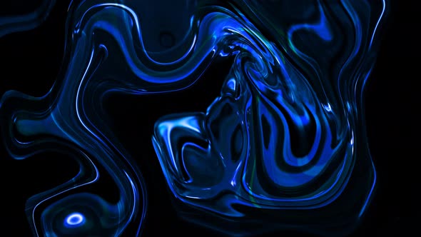 Abstract Background Oily Glossy Material Twisted Liquid Animation