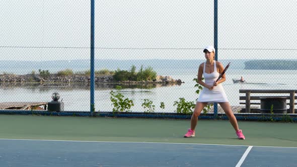 Powerful Forehand, Girl Playing Tennis