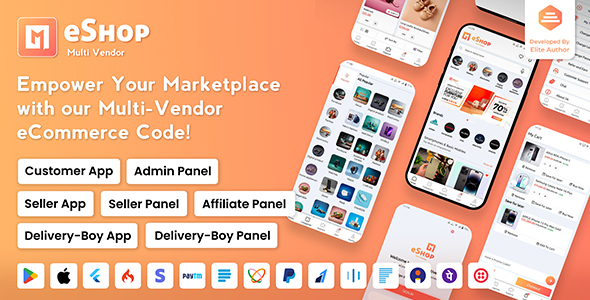 eShop - Multi Vendor eCommerce App & eCommerce Vendor Marketplace Flutter App