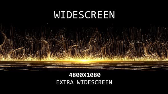 Gold Upward Flowing Particle Lines